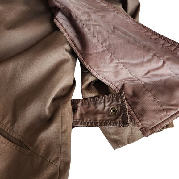 Vintage Foxrun Two By Gale Gould Womens Trench Coat Khaki XL Dark Brown - Picture 14 of 16